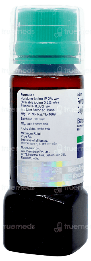 Betadine Mint Flavor Gargle 50Ml
